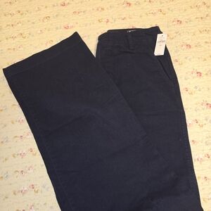 Gap Loose Khaki Pants Women's 6 Navy High Rise Straight Leg‎ Pants